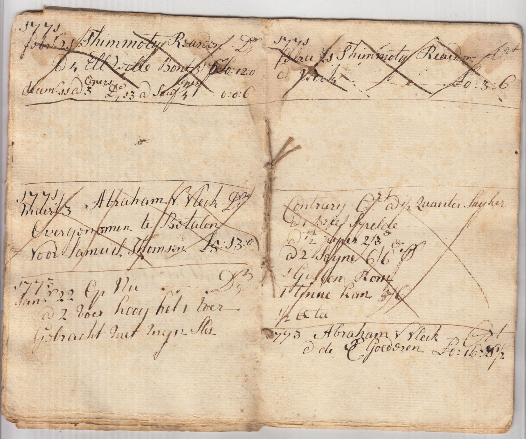BH024 1769-1775, Account Book of Elizabeth Huyck, 30 Pages